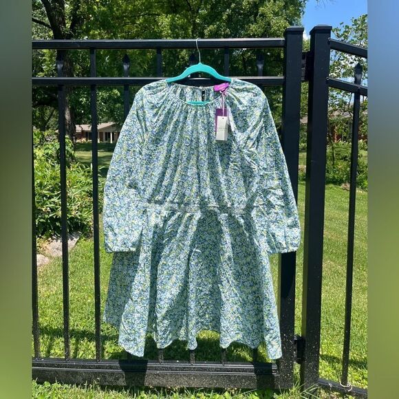 J Crew Palermo Smocked Waist Mini Dress in Liberty® Thorpe Hill Fabric NWT - Picture 6 of 11